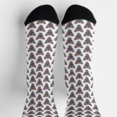 Regenboog Vlinder (wit) - Premium Soks Sokken (Top)