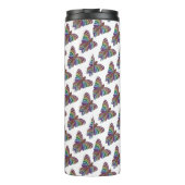 Regenboog Vlinder (wit) - Thermische Tumbler Thermosbeker (Achterkant)