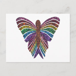 Regenboog Vlinder (witte enkele) - Postkaart
