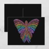 Regenboog Vlinder (zwarte enkele) - Postkaart (Voorkant / Achterkant)