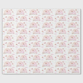Regenboog Vlinders Baby shower Pastel Pinks Cadeaupapier (Vlak)