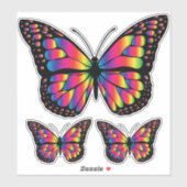 Regenboog Vlinders Decoratieve Custom Vinyl Stick Sticker (Vel)