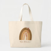 Regenboog Vlinders Script Docenten Naam Grote Tote Bag (Voorkant)