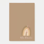 Regenboog Vlinders Script Docenten Naam Post-it® Notes (Voorkant)