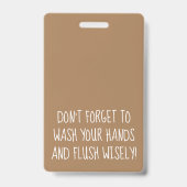 Regenboog Vlinders Script Leerkrachten Badkamer Ga Badge (Achterkant)