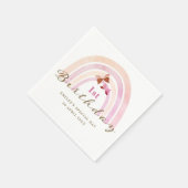 Regenboog Vlinders Verjaardagsfeestje Pastel Pinks Servet (Hoek)