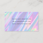 Regenboog vloeibare achtergrond | QR-code Visitekaartje (Achterkant)