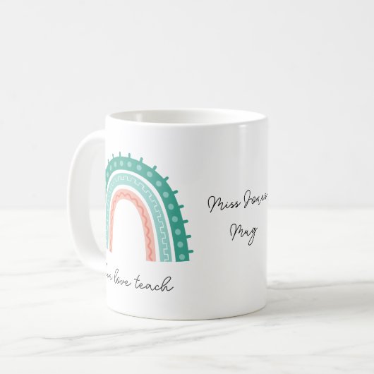 regenboog voegt uw eigen mok van de citaatkoffie t (Voorkant links)