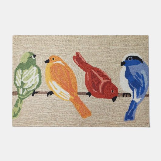 Regenboog Vogel Deurmat | Vogel Deurmat Gift (Voorkant)