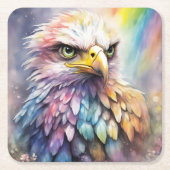 Regenboog Vogels Adelaar 2 Kartonnen Onderzetters (Voorkant)