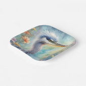Regenboog Vogels Blauwe Heron 1 Papieren Bordje (Gebogen)