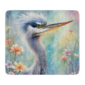 Regenboog Vogels Blauwe Heron 1 Snijplank (Voorkant)