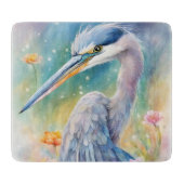 Regenboog Vogels Blauwe Heron 2 Snijplank (Voorkant)