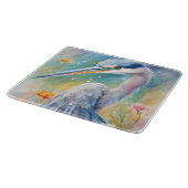 Regenboog Vogels Blauwe Heron 2 Snijplank (Hoek)