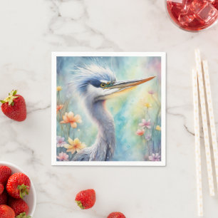 Regenboog Vogels Blauwe Reiger 1 Servet