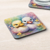 Regenboog Vogels Eend 2 Bier Onderzetter (Linkerzijde)