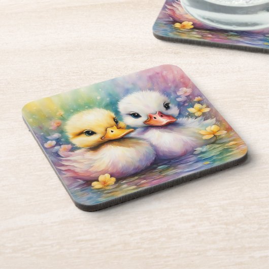 Regenboog Vogels Eend 2 Bier Onderzetter (Linkerzijde)