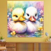 Regenboog Vogels Eend 2 Canvas Afdruk (Insitu (Woonkamer))
