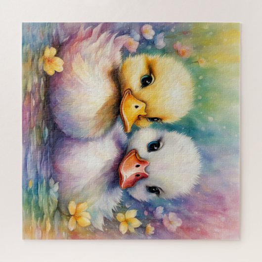 Regenboog Vogels Eend 2 Legpuzzel (Horizontaal)