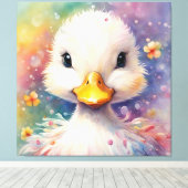 Regenboog Vogels Eend 3 Canvas Afdruk (Insitu (Houten vloer))