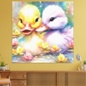 Regenboog Vogels Eend 4 Canvas Afdruk (Insitu (Woonkamer))