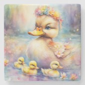 Regenboog Vogels Eend 5 Stenen Onderzetter (Voorkant)