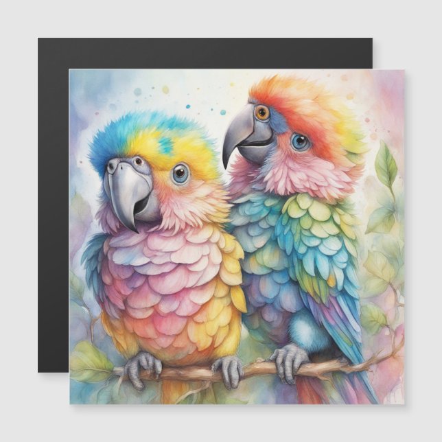 Regenboog Vogels Papegaaien 1 (Voorkant / Achterkant)