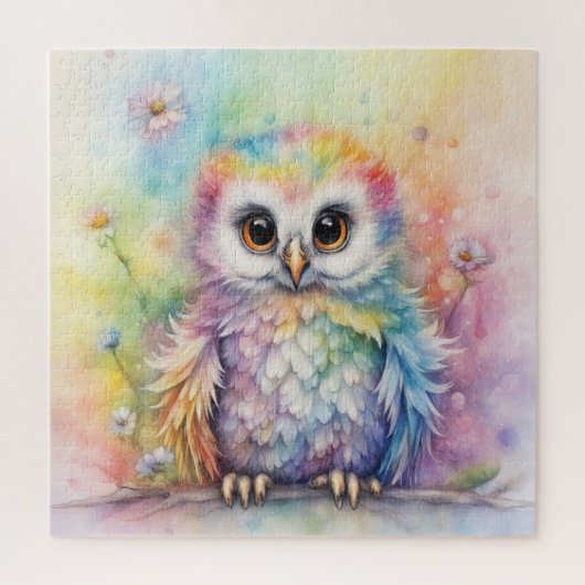 Regenboog Vogels Uilen 2 Legpuzzel (Verticaal)