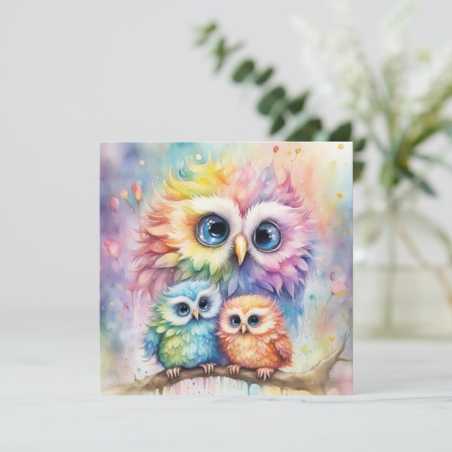 Regenboog Vogels Uilen 4 (Staand voorkant)