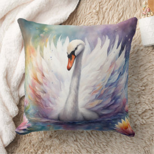 Regenboog Vogels Zwaan 1 Kussen