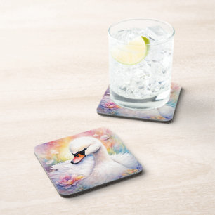 Regenboog Vogels Zwaan 3 Bier Onderzetter
