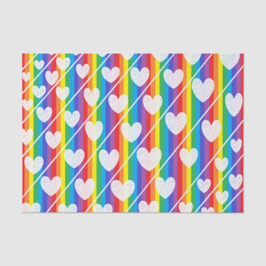 Regenboog, vol hart, weefselpapier tissuepapier (Voorkant)