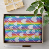 Regenboog, vol hart, weefselpapier tissuepapier (Geschenk)