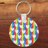 Regenboog vol harten Sleutelhanger (Voorkant)