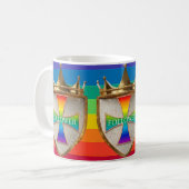 Regenboog Volger Crest Koffiemok (Voorkant links)
