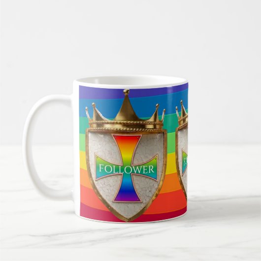 Regenboog Volger Crest Koffiemok (Links)