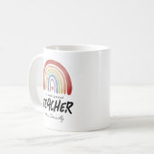 Regenboog voor de Beste Leraar ter Wereld Koffiemok (Voorkant links)