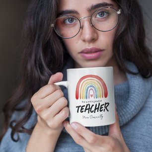 Regenboog voor de Beste Leraar ter Wereld Koffiemok