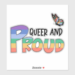 Regenboog voor de vervaardiging van forel en queer sticker
