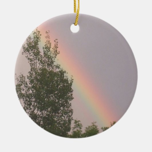 Regenboog voor Kerstmis Keramisch Ornament (Voorkant)