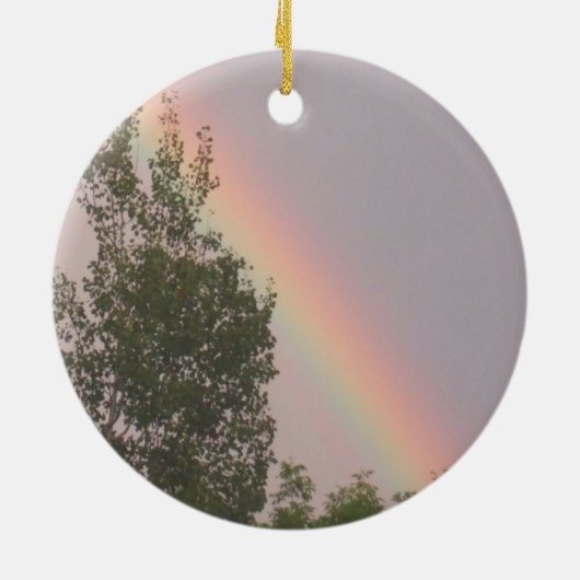 Regenboog voor Kerstmis Keramisch Ornament (Achterkant)
