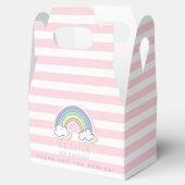 Regenboog voor verdoving - Pastel roze gestripte k Bedankdoosjes (Geopend)