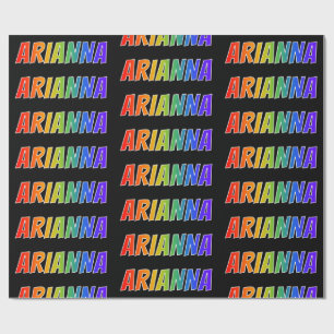 Regenboog voornaam "ARIANNA"; Leuk & Kleurrijk Cadeaupapier