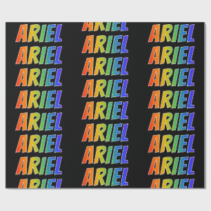 Regenboog Voornaam "ARIEL"; Leuk & Kleurrijk Cadeaupapier