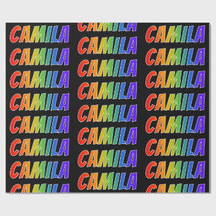 Regenboog voornaam "CAMILA"; Leuk & Kleurrijk Cadeaupapier
