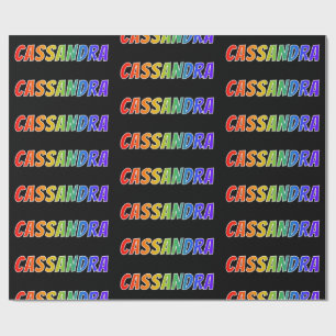 Regenboog voornaam "CASSANDRA"; Leuk & Kleurrijk Cadeaupapier