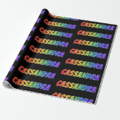 Regenboog voornaam "CASSANDRA"; Leuk & Kleurrijk Cadeaupapier (Uitgerold)