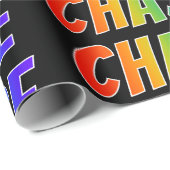 Regenboog voornaam "CHASE"; Leuk & Kleurrijk Cadeaupapier (Rol Hoek)