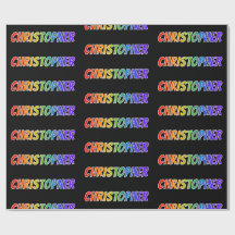 Regenboog voornaam "CHRISTOPHER"; Leuk & Kleurrijk