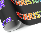 Regenboog voornaam "CHRISTOPHER"; Leuk & Kleurrijk Cadeaupapier (Rol Hoek)